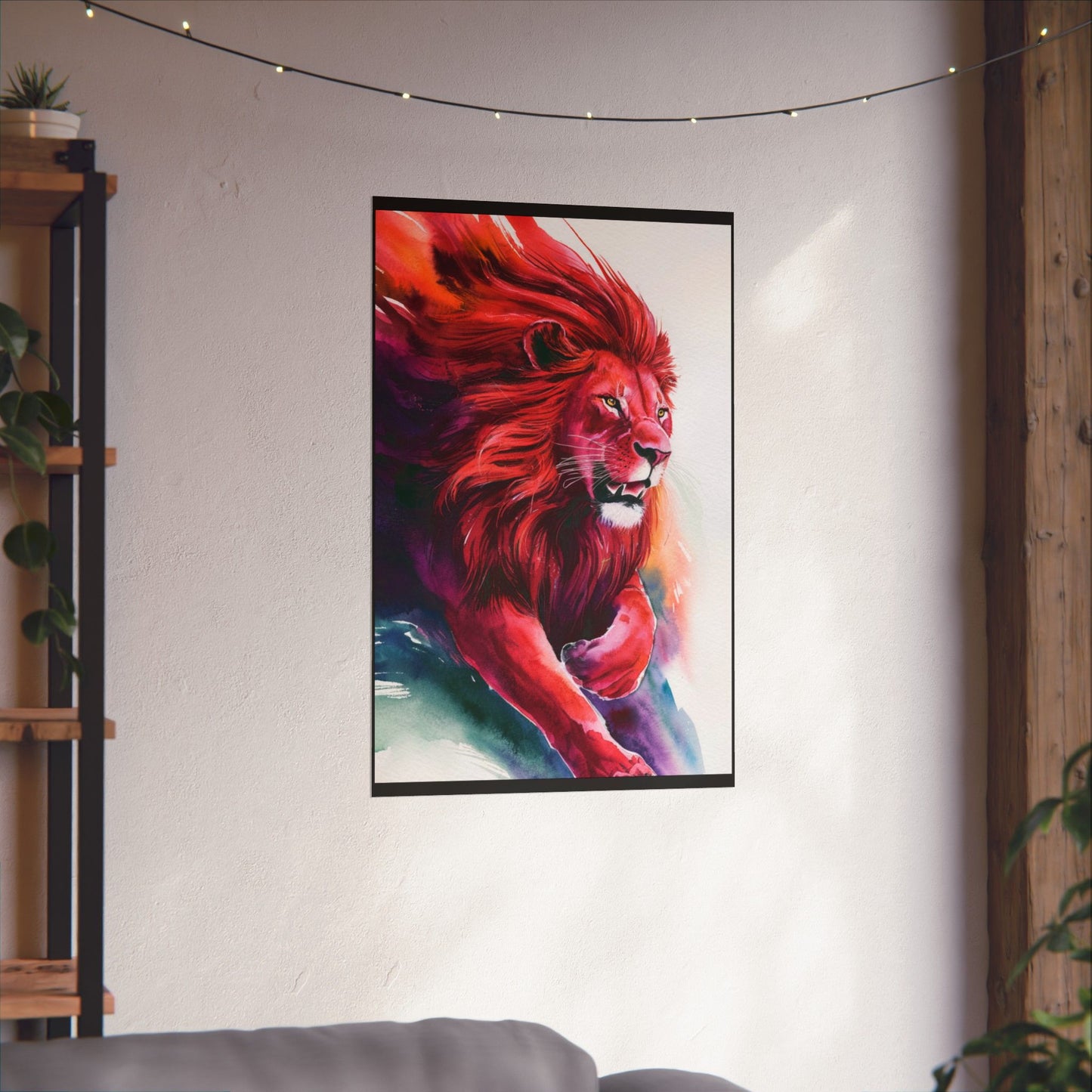 Colorful lion Matte Vertical Posters