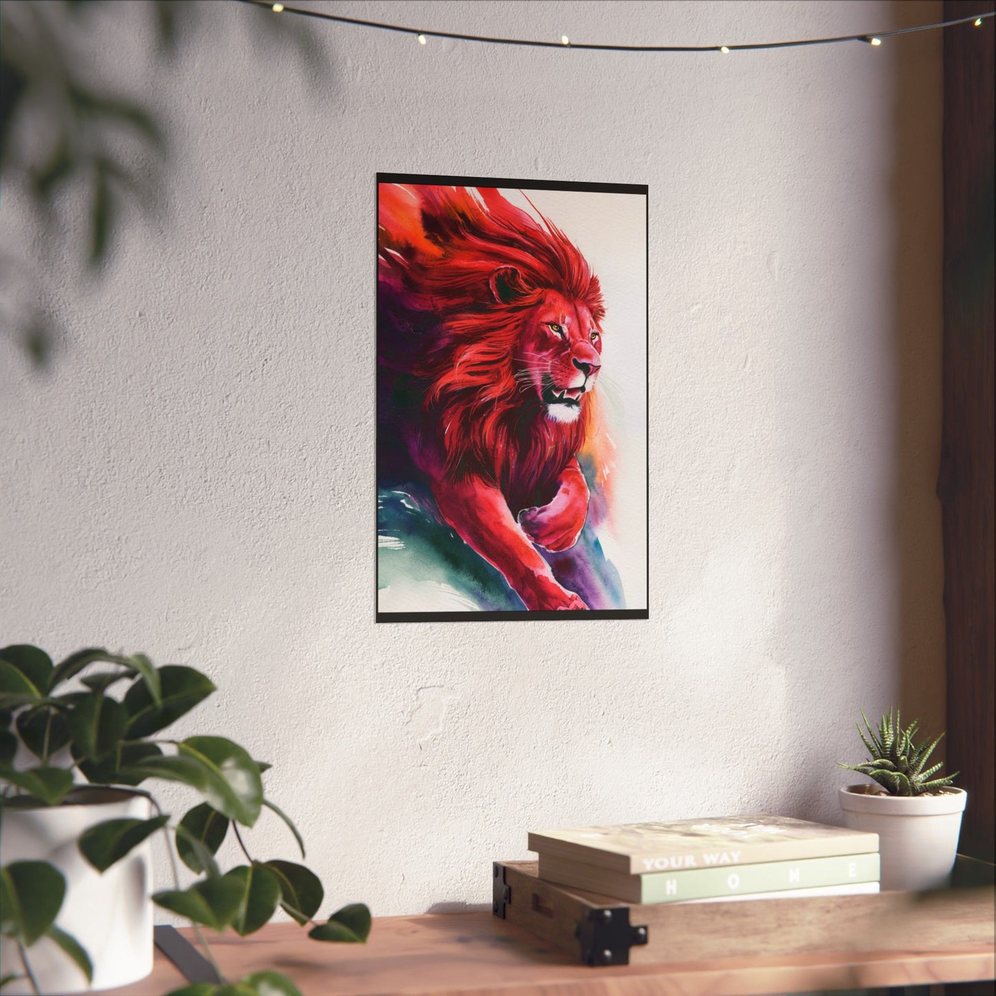 Colorful lion Matte Vertical Posters