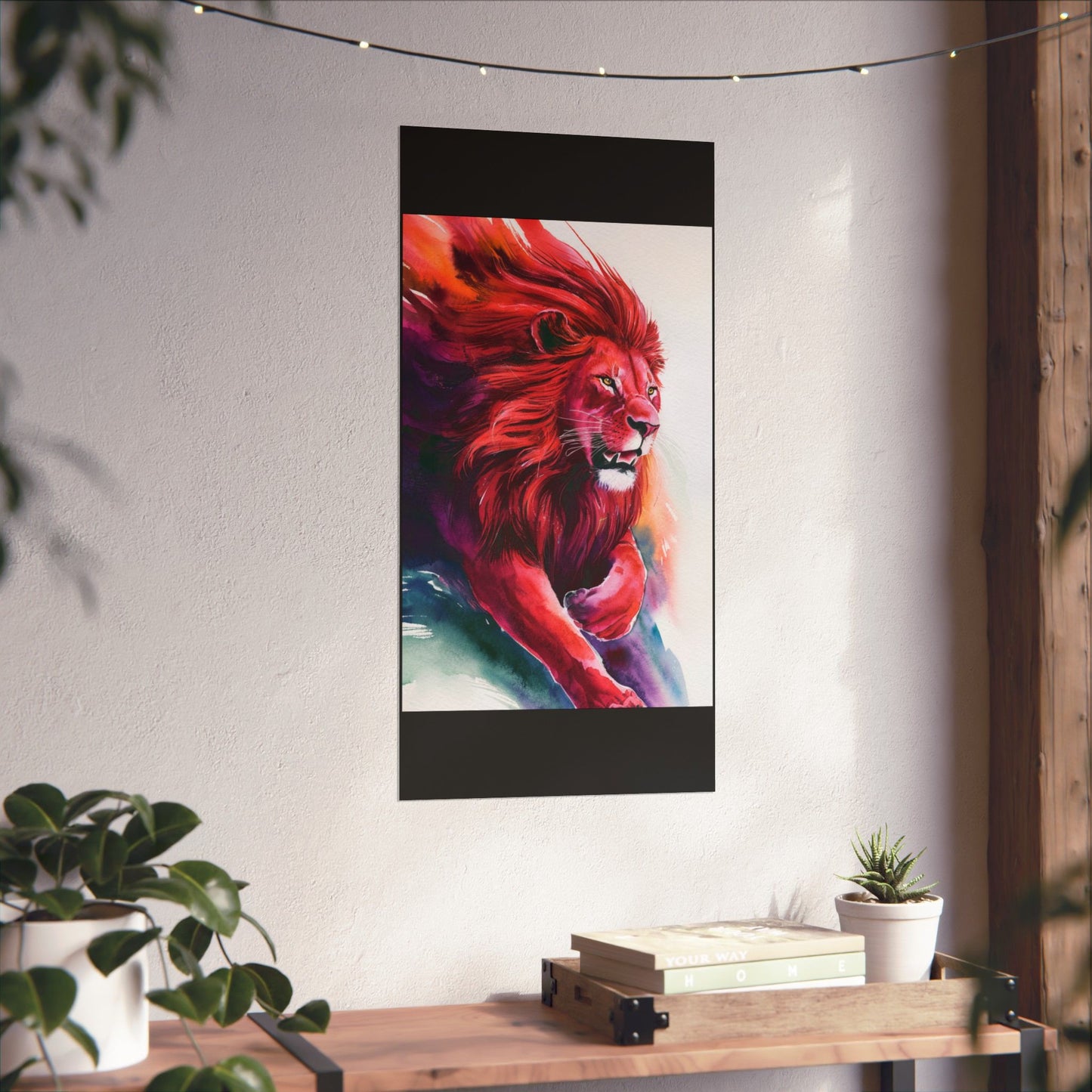 Colorful lion Matte Vertical Posters