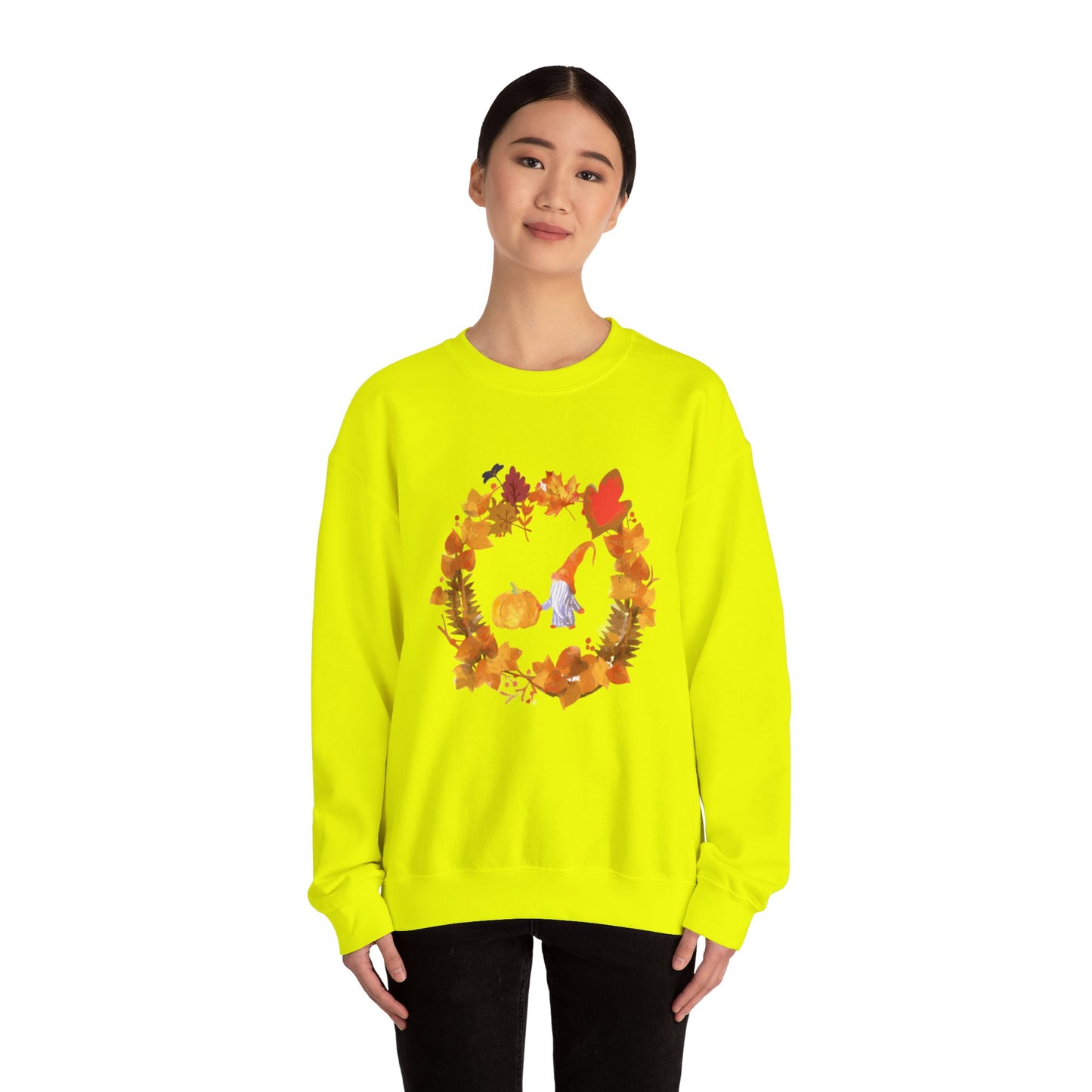 Happy Autumn Unisex Heavy Blend™ Crewneck Sweatshirt