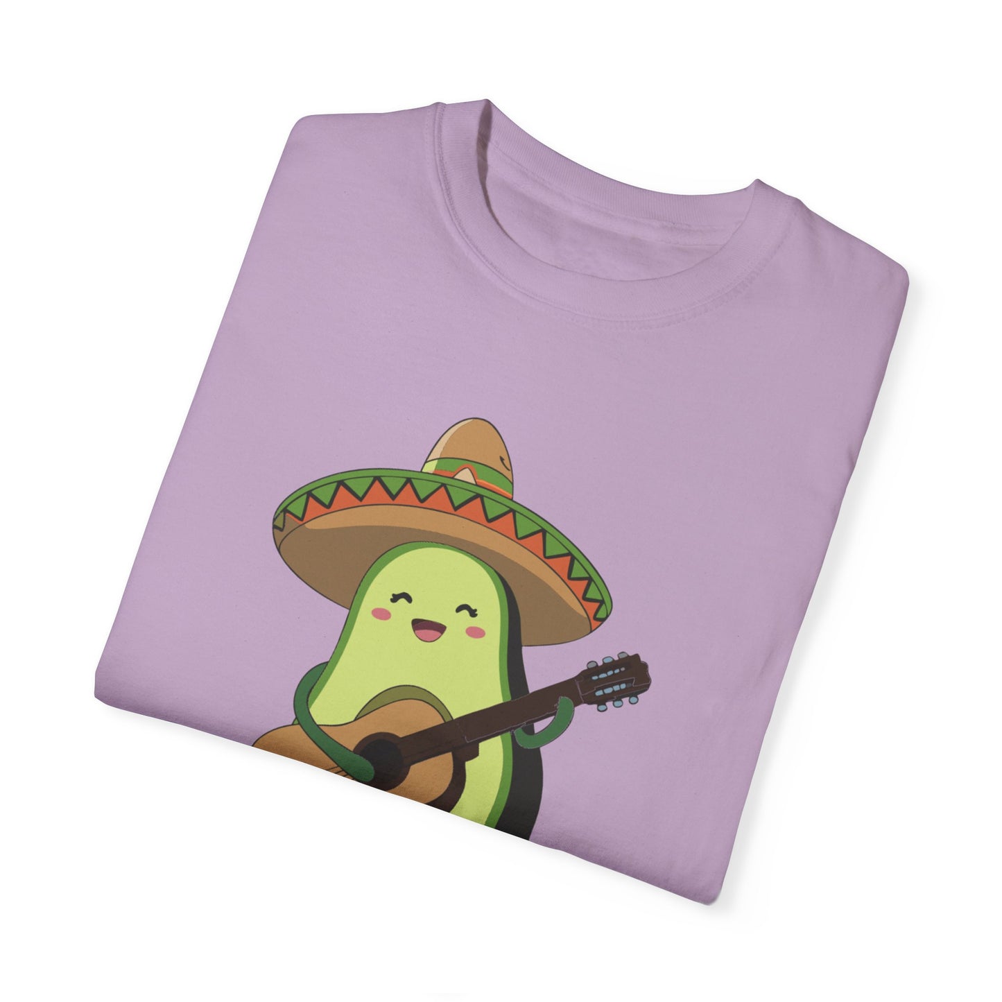 Funny Avocado Playing The Guitar Rock Band Music Unisex Garment-Dyed T-shirt