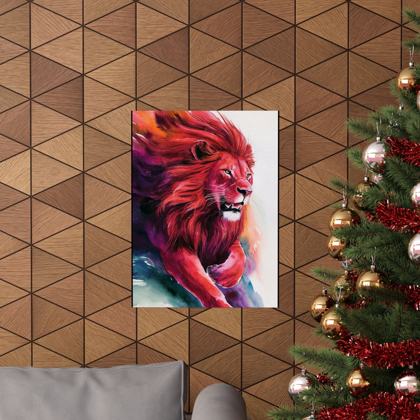 Colorful lion Matte Vertical Posters