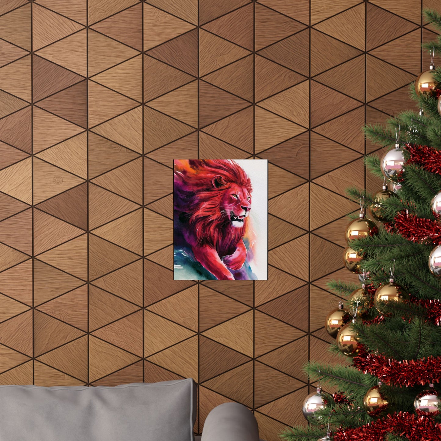 Colorful lion Matte Vertical Posters