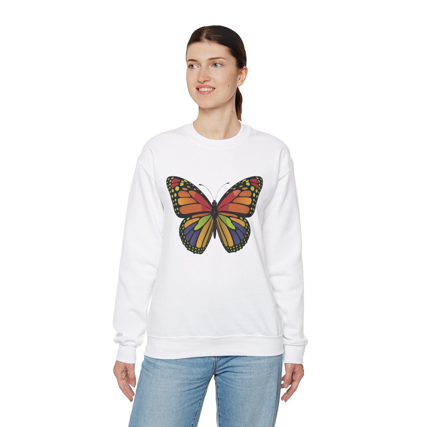 Cute Butterfly Colorfull Unisex Heavy Blend™ Crewneck Sweatshirt