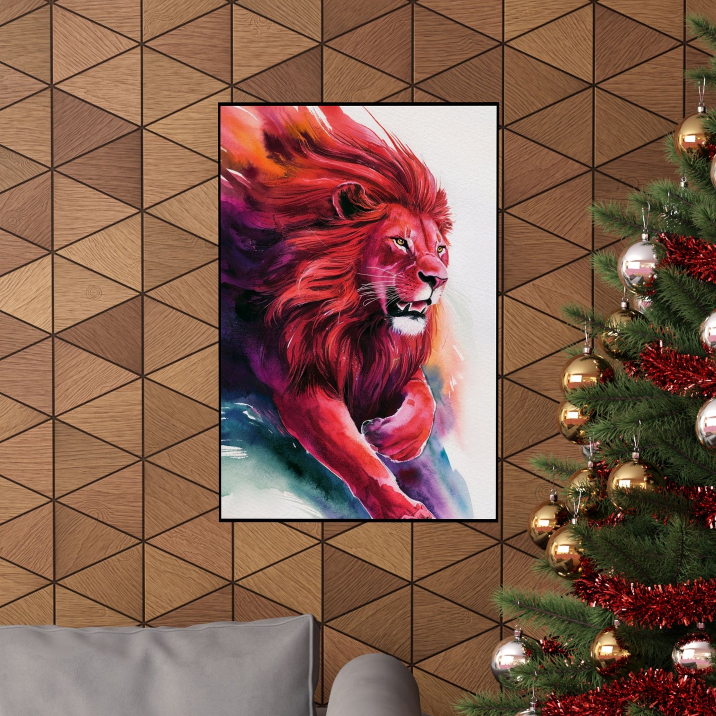 Colorful lion Matte Vertical Posters