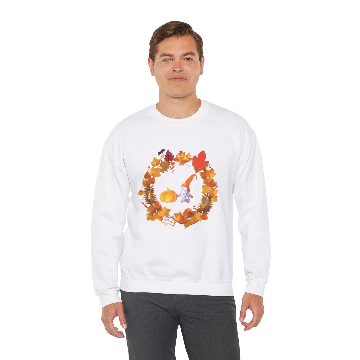 Happy Autumn Unisex Heavy Blend™ Crewneck Sweatshirt