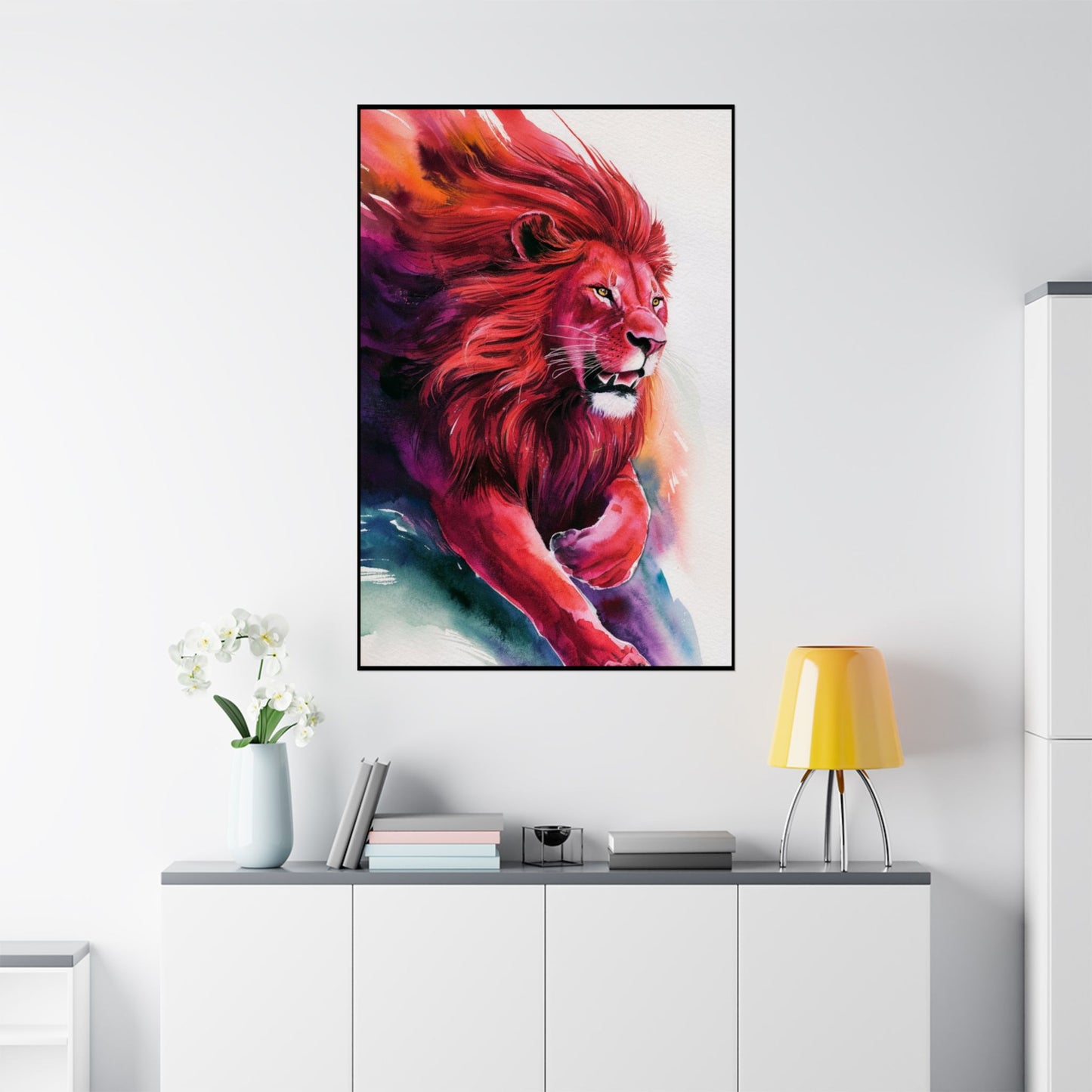 Colorful lion Matte Vertical Posters