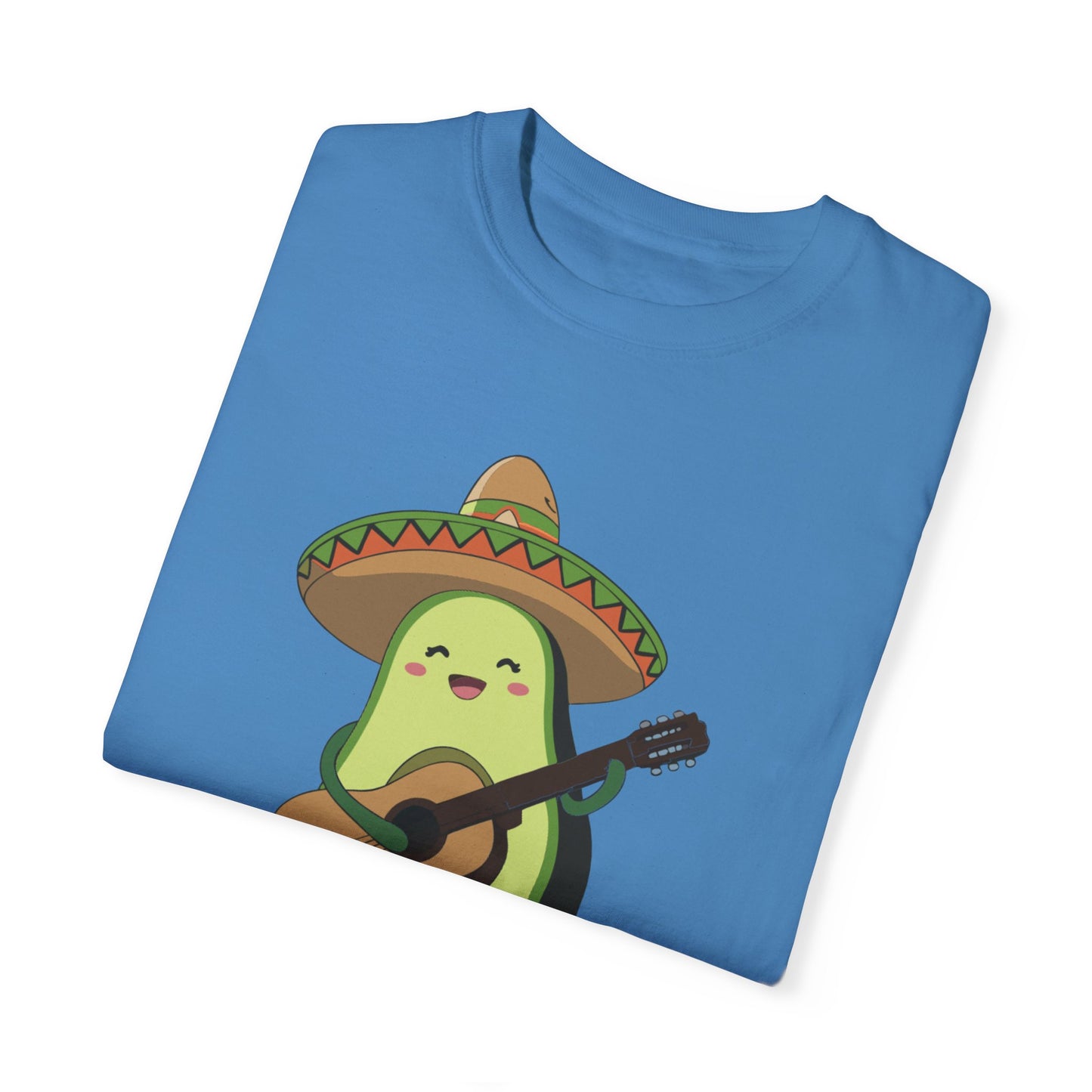 Funny Avocado Playing The Guitar Rock Band Music Unisex Garment-Dyed T-shirt