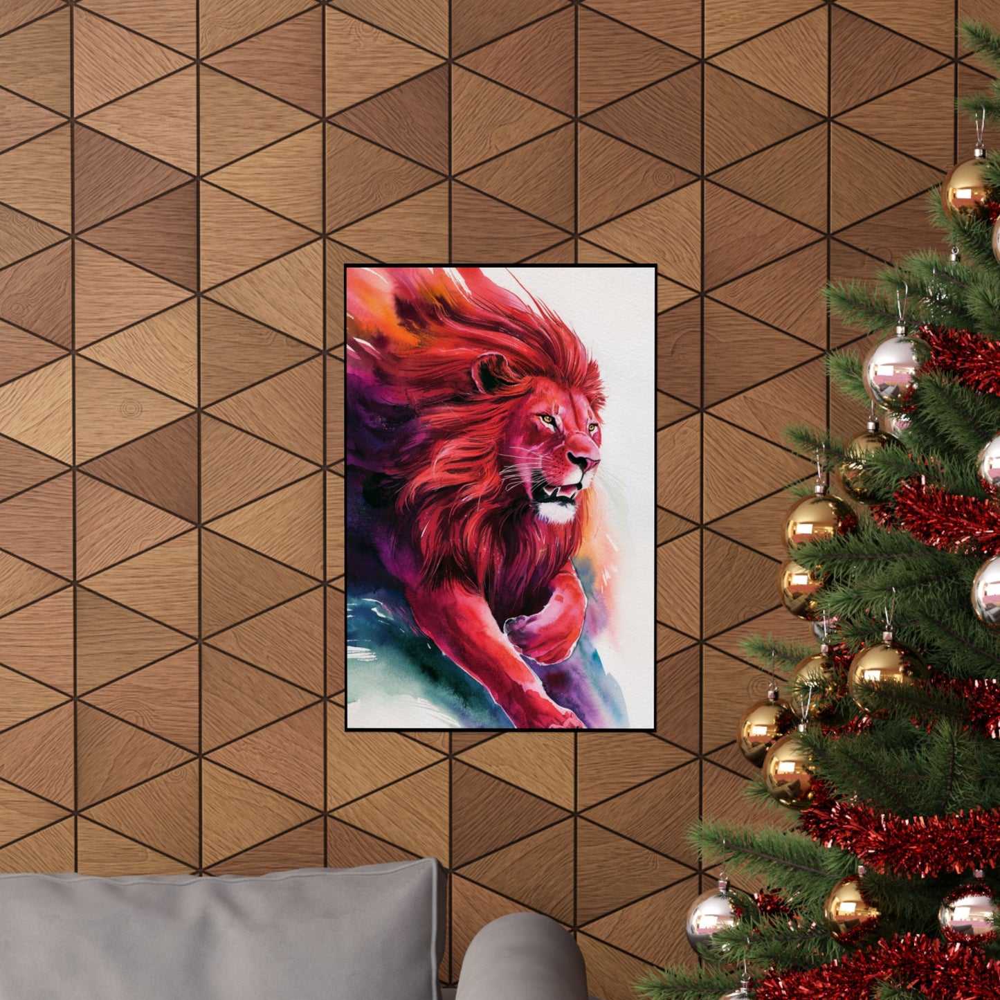 Colorful lion Matte Vertical Posters