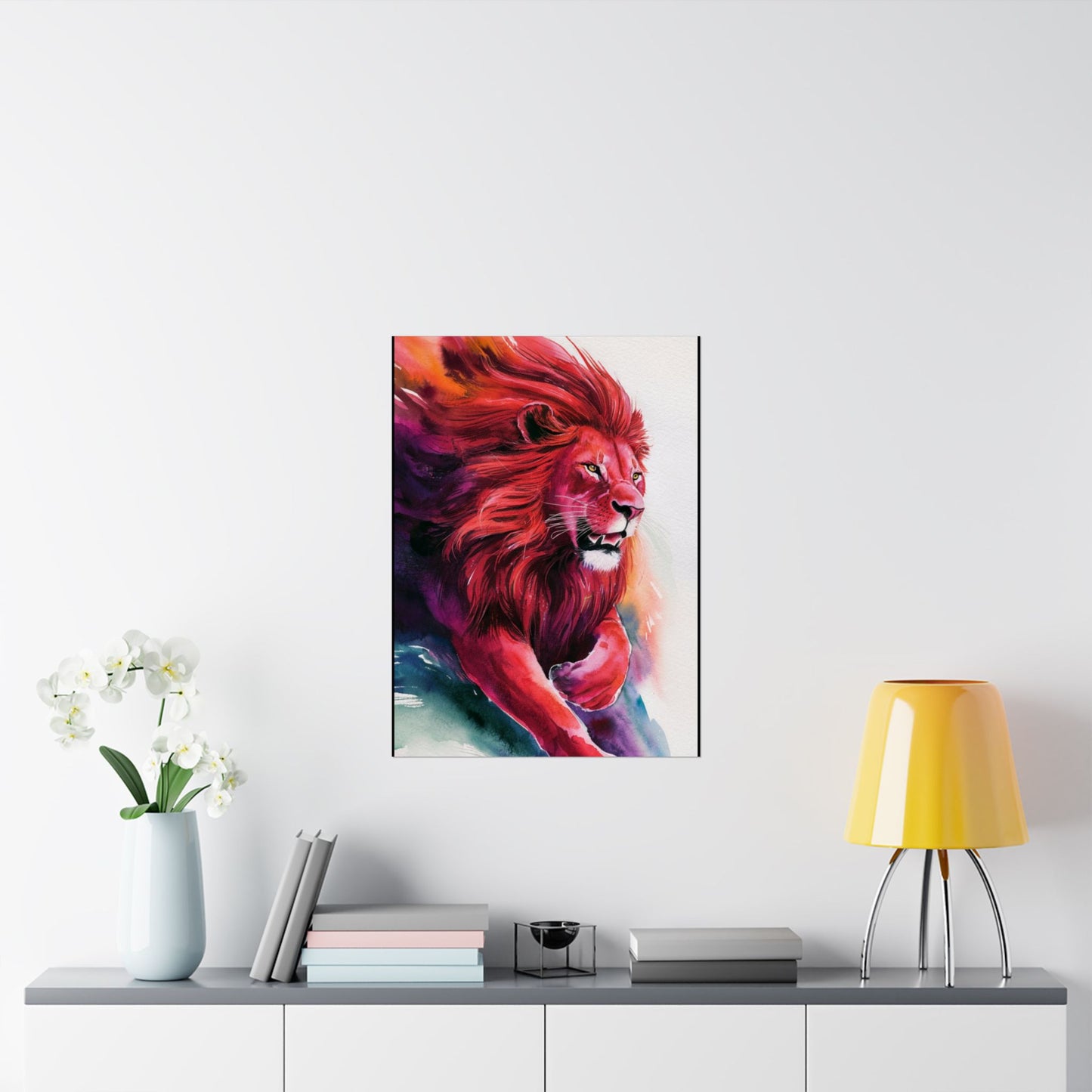 Colorful lion Matte Vertical Posters