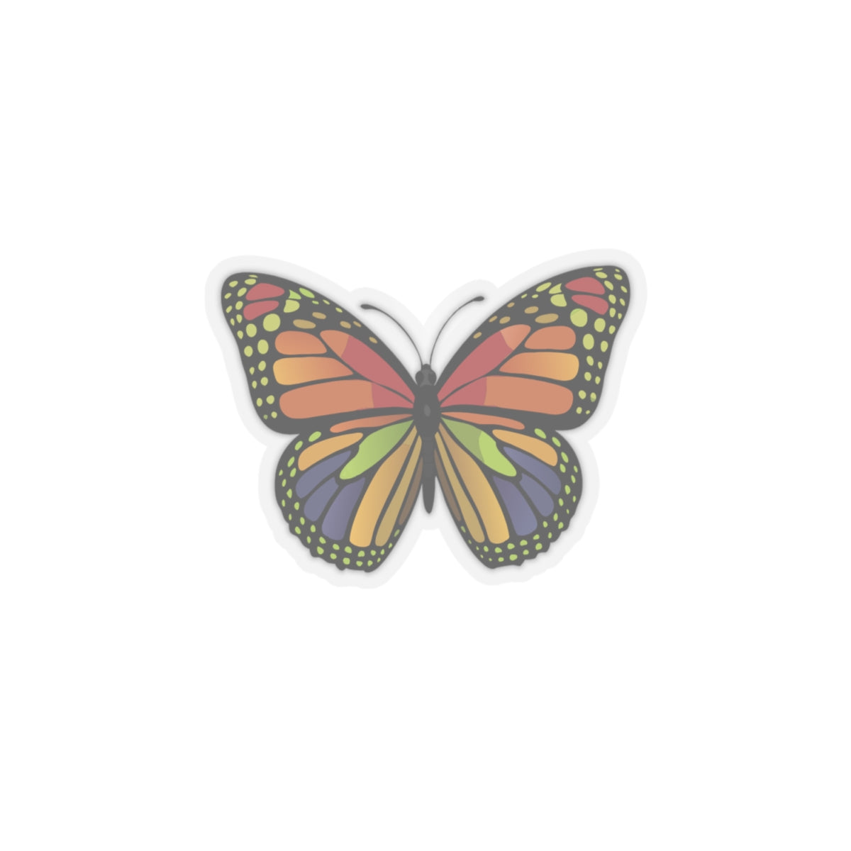 cute butterfly colorfull kiss-cut stickers