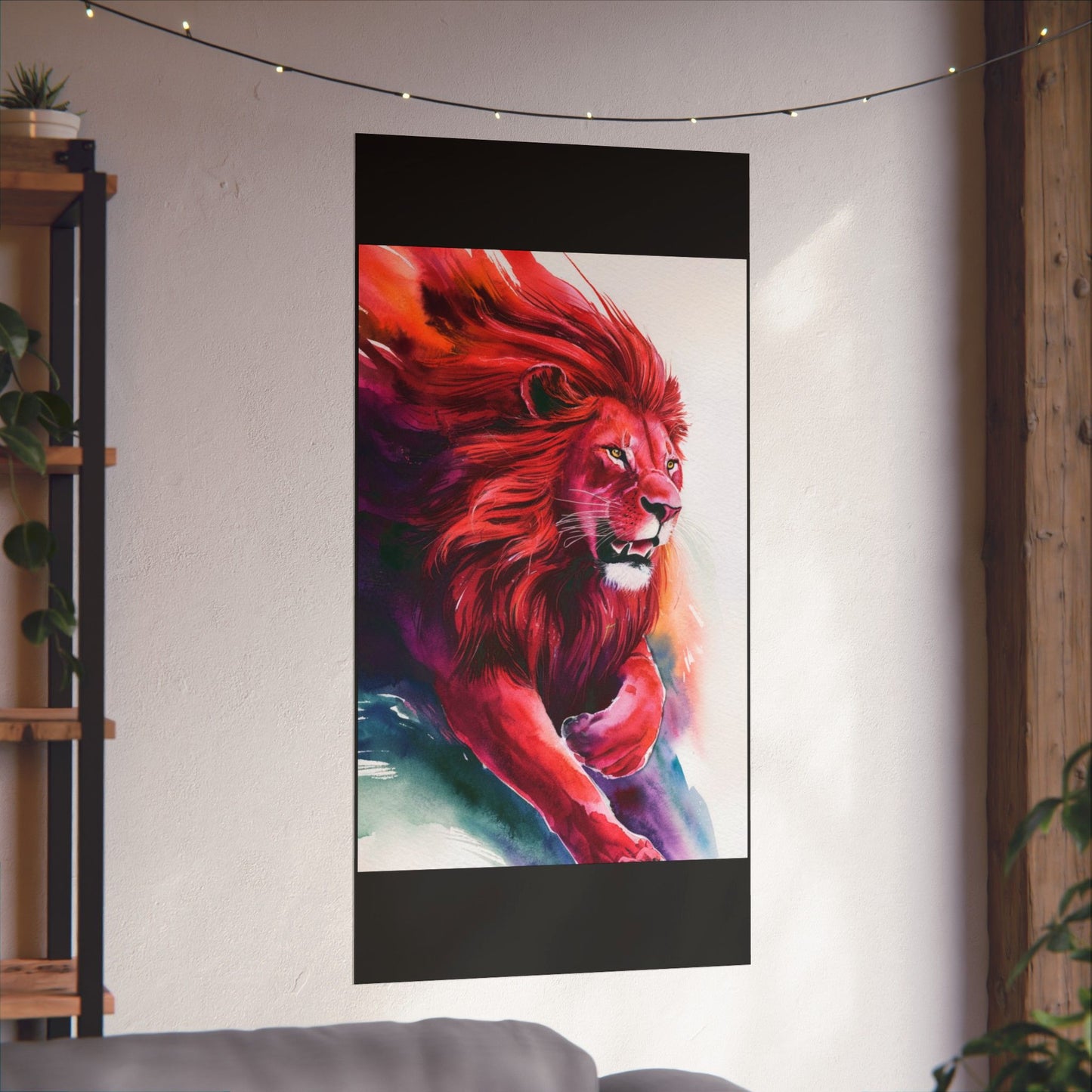 Colorful lion Matte Vertical Posters