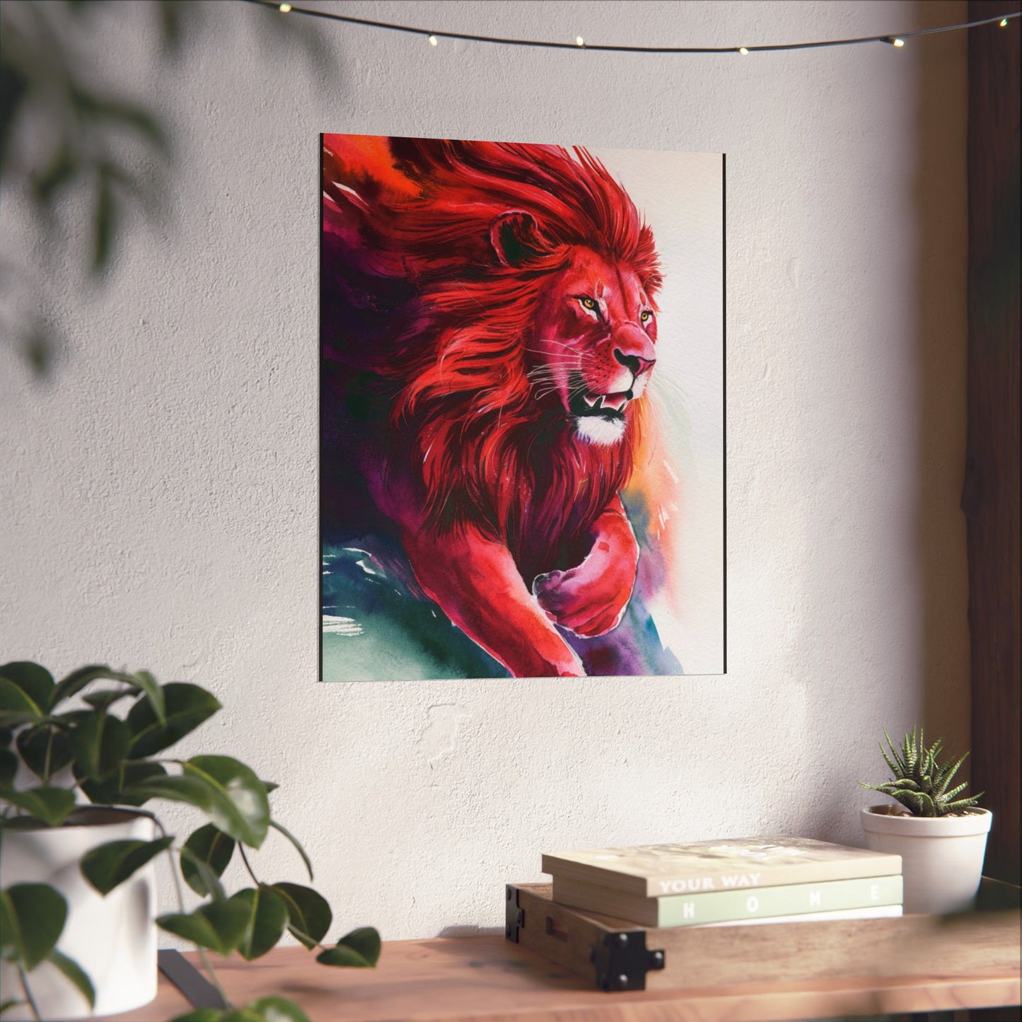 Colorful lion Matte Vertical Posters