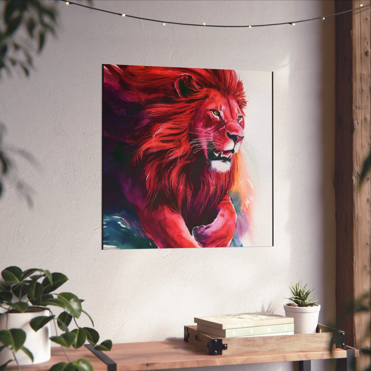 Colorful lion Matte Vertical Posters