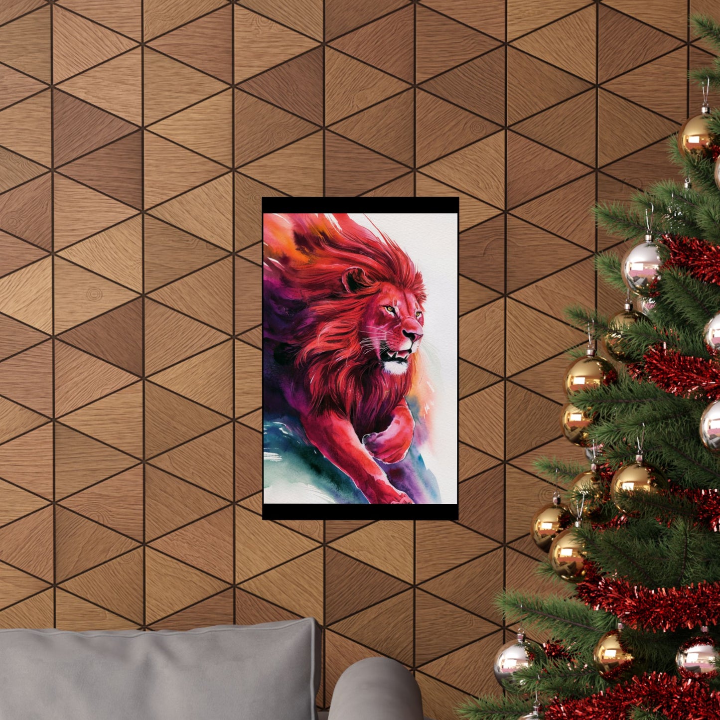 Colorful lion Matte Vertical Posters