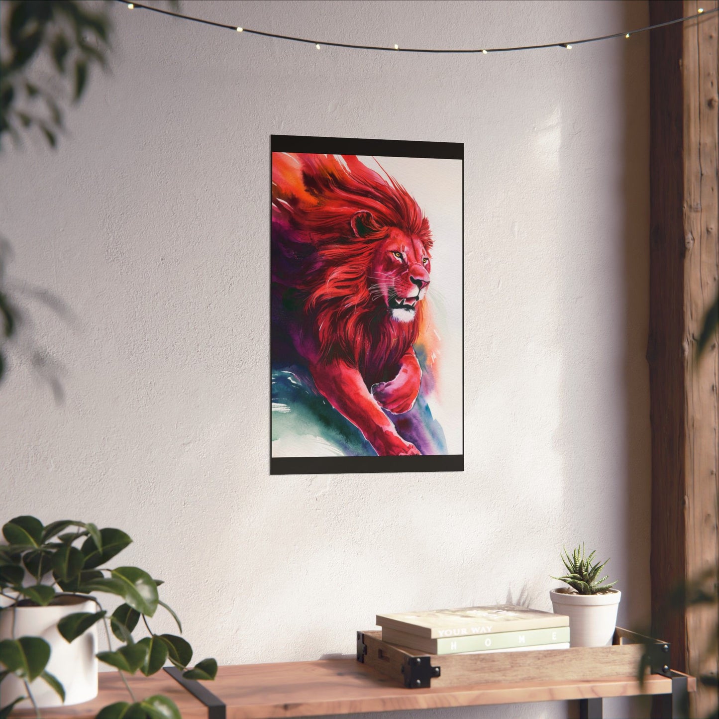 Colorful lion Matte Vertical Posters