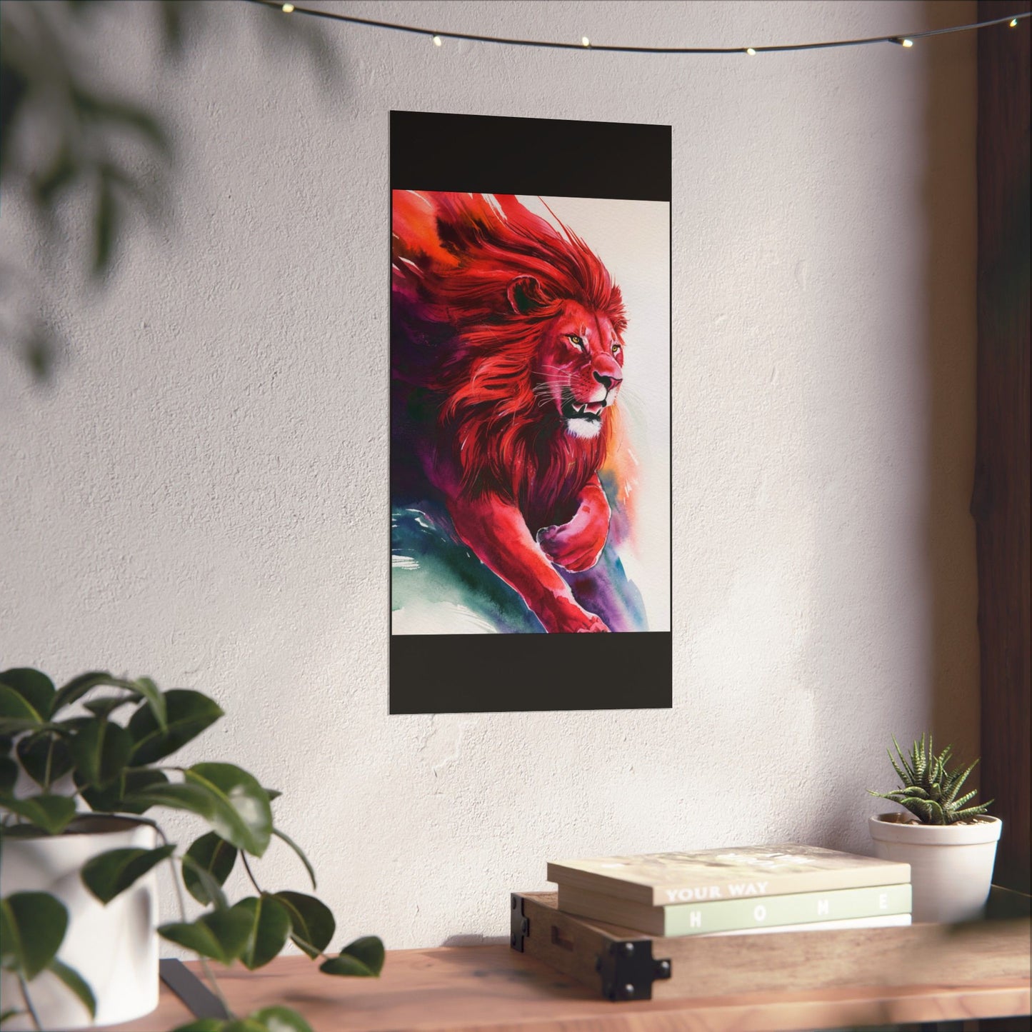 Colorful lion Matte Vertical Posters