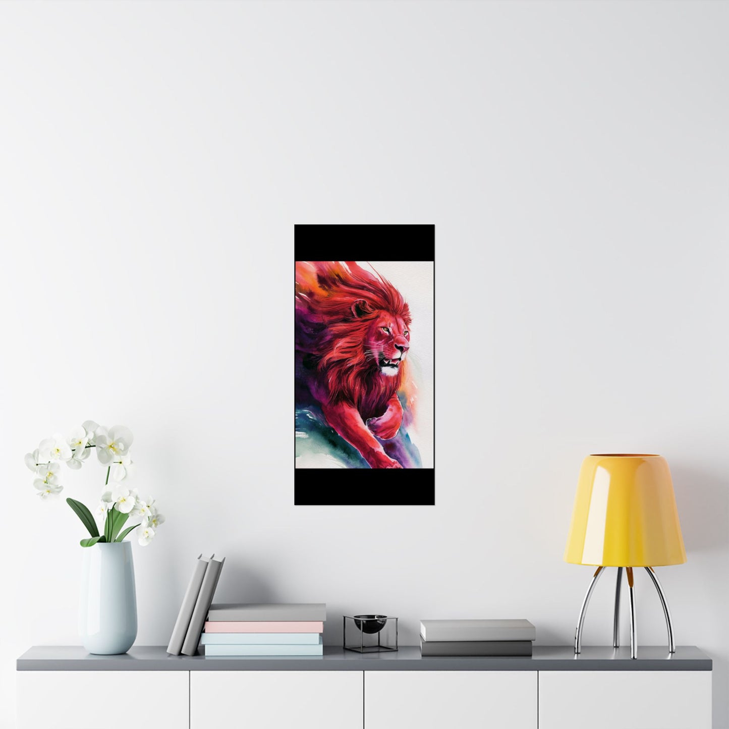 Colorful lion Matte Vertical Posters