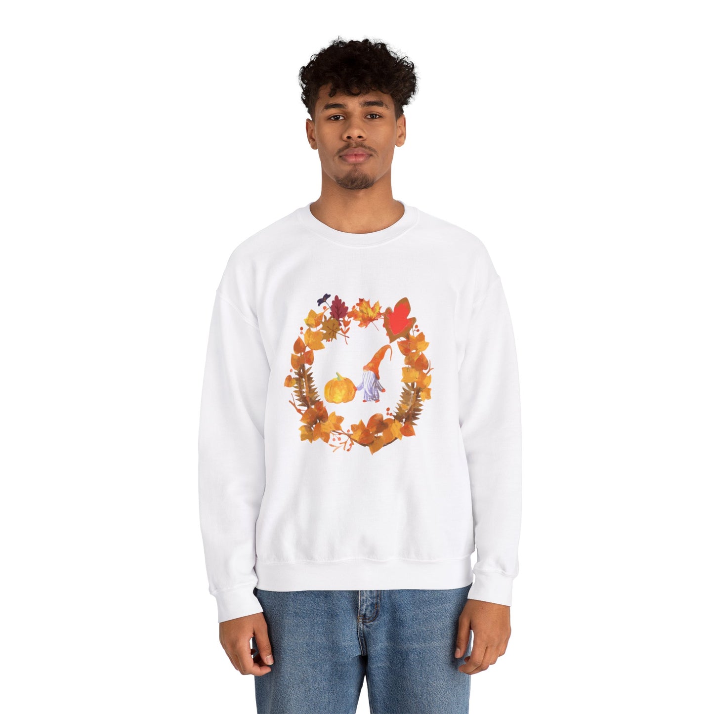 Happy Autumn Unisex Heavy Blend™ Crewneck Sweatshirt