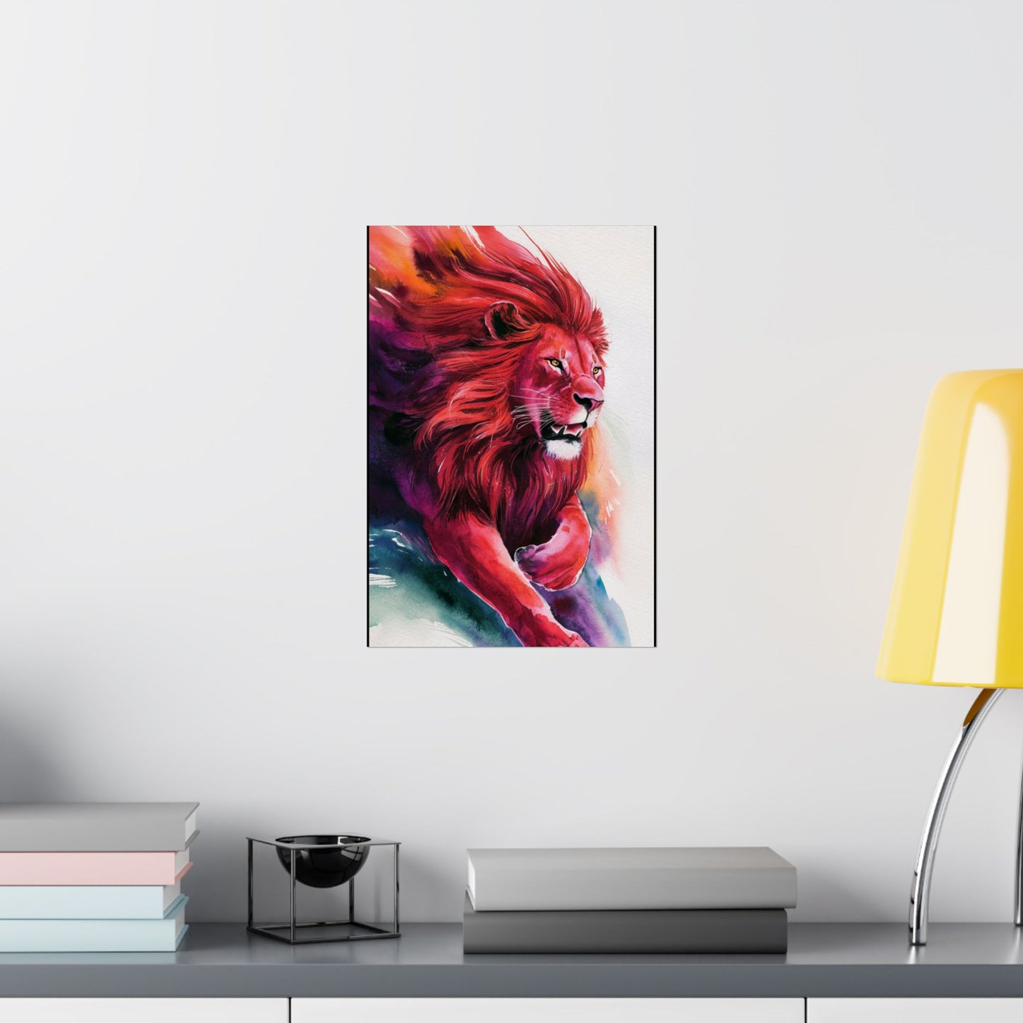 Colorful lion Matte Vertical Posters