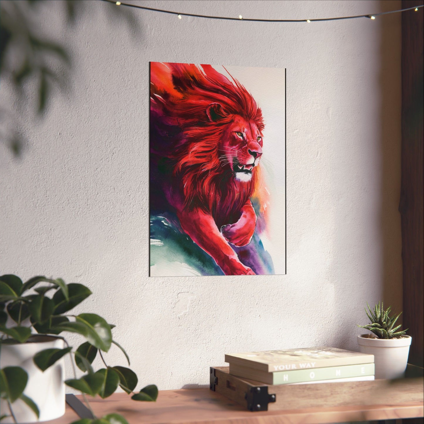 Colorful lion Matte Vertical Posters