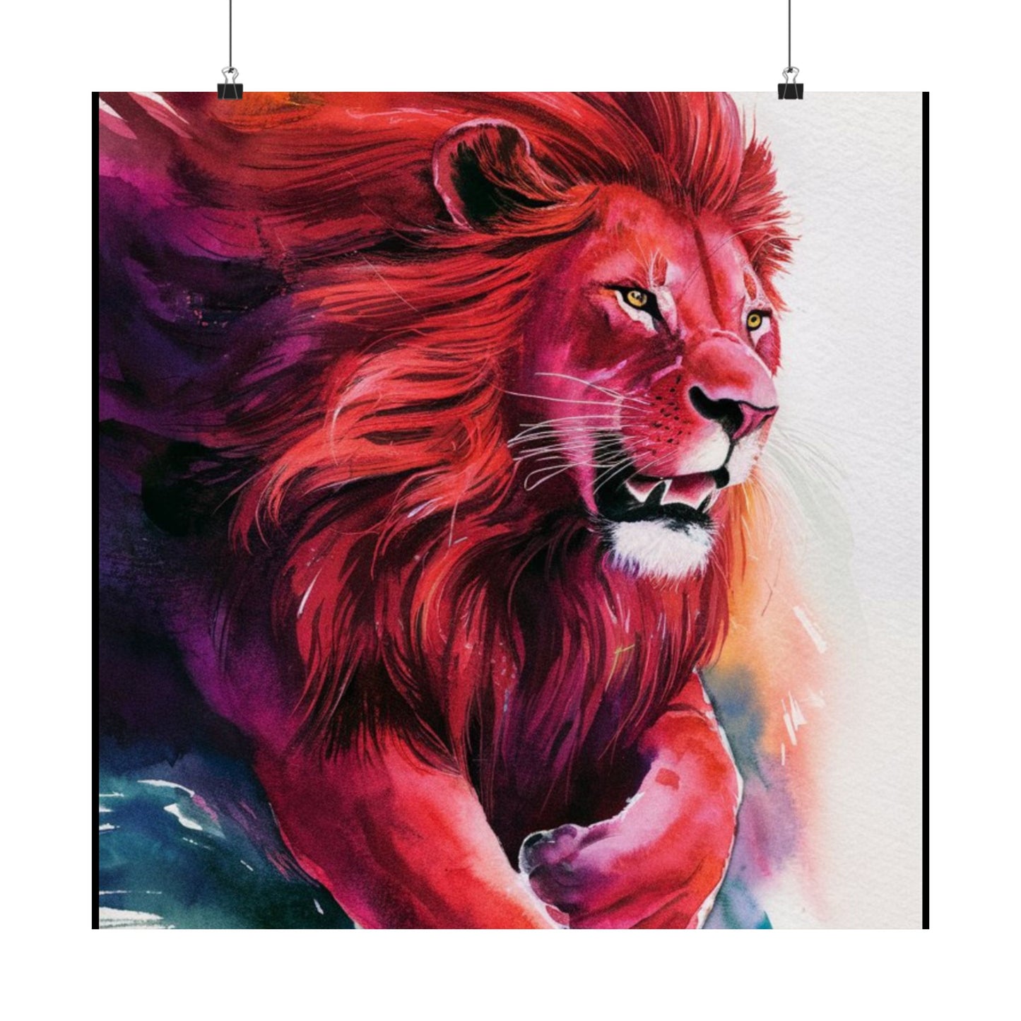 Colorful lion Matte Vertical Posters