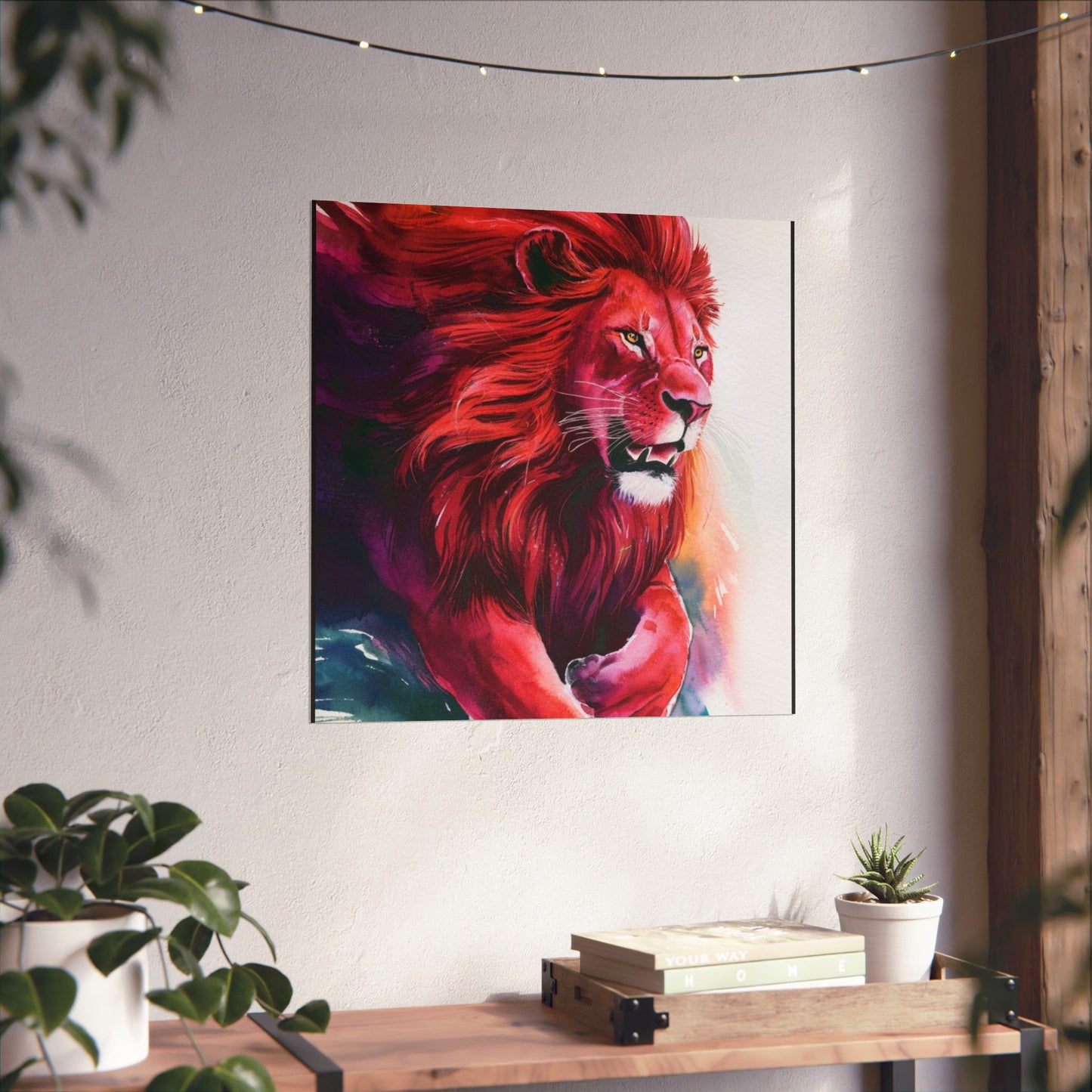 Colorful lion Matte Vertical Posters