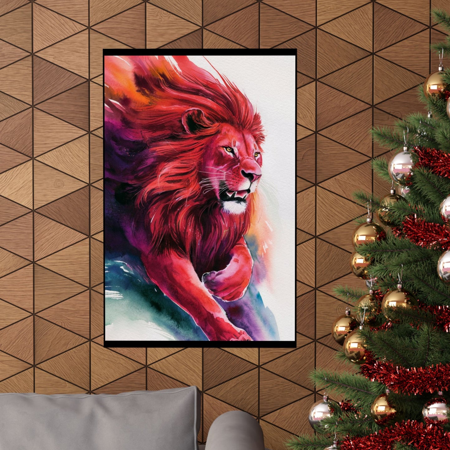 Colorful lion Matte Vertical Posters