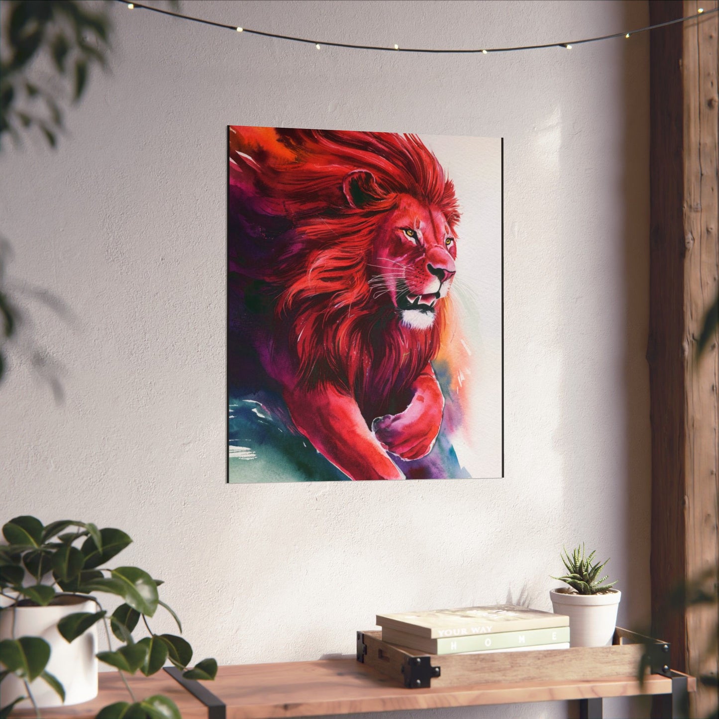 Colorful lion Matte Vertical Posters