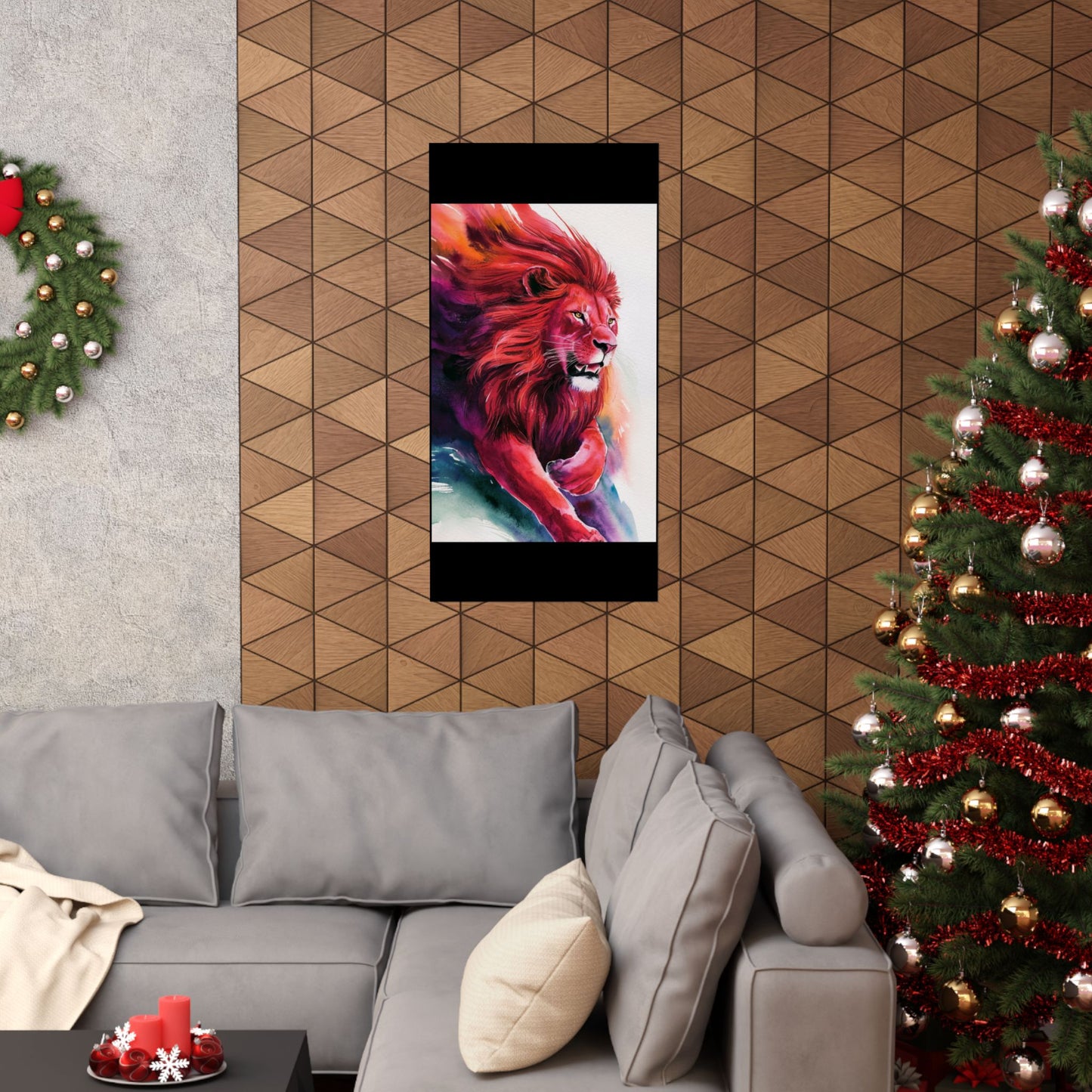 Colorful lion Matte Vertical Posters