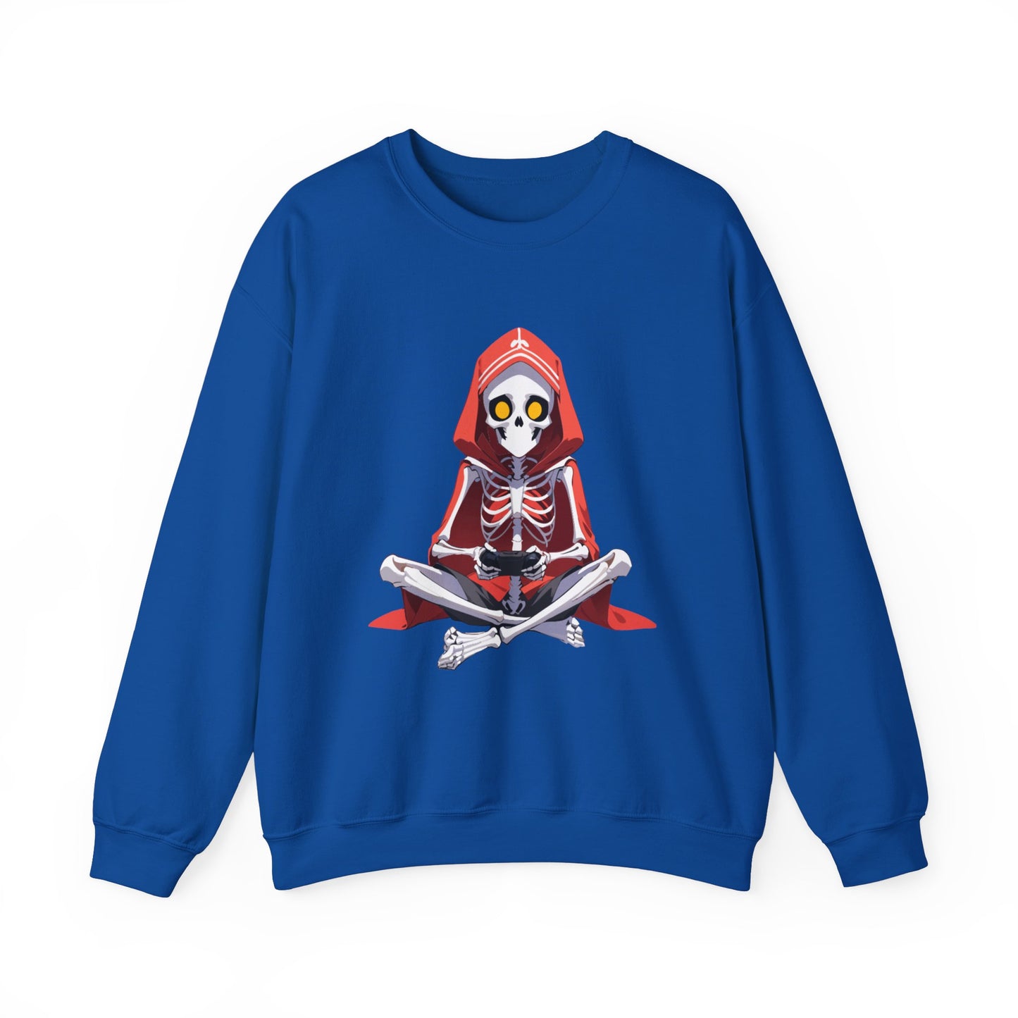 Funny Skeleton Skull Video Gamer Unisex Heavy Blend™ Crewneck Sweatshirt - coffeeandteatees