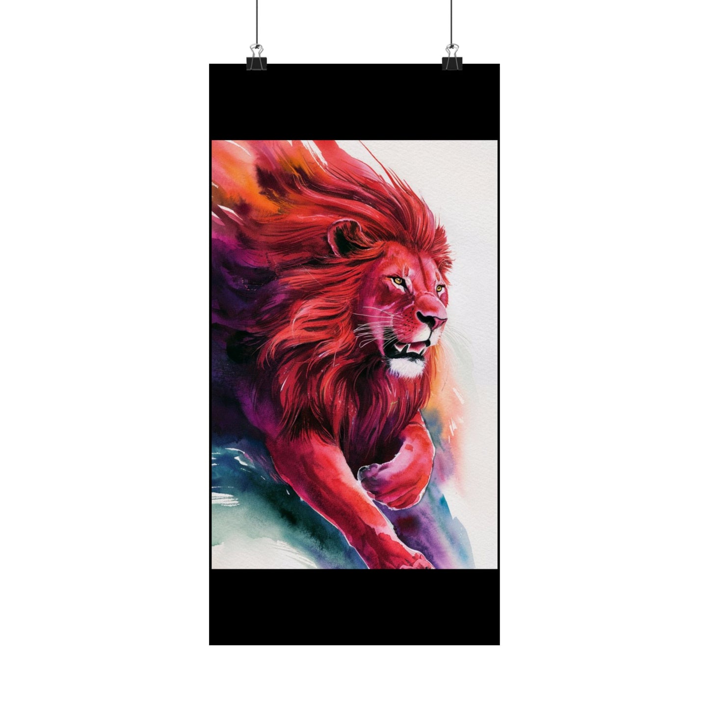 Colorful lion Matte Vertical Posters