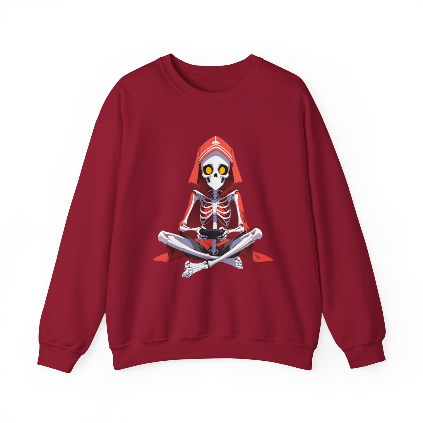 Funny Skeleton Skull Video Gamer Unisex Heavy Blend™ Crewneck Sweatshirt - coffeeandteatees