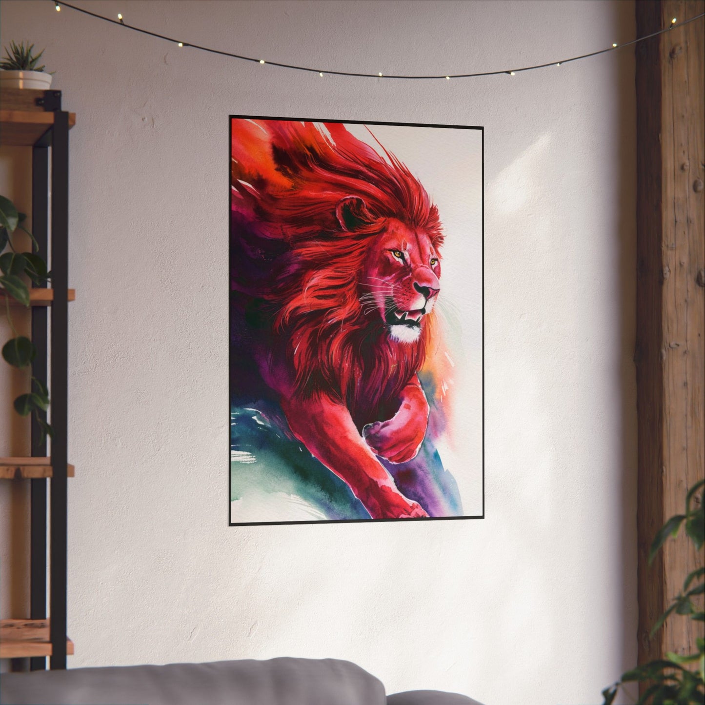 Colorful lion Matte Vertical Posters