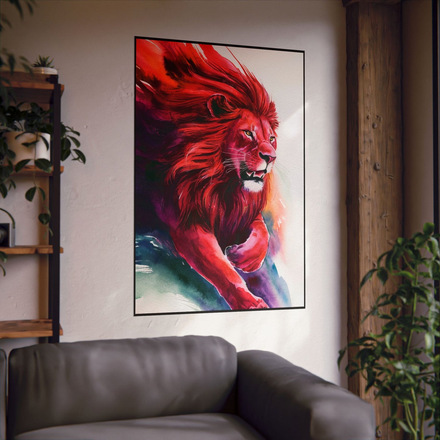 Colorful lion Matte Vertical Posters