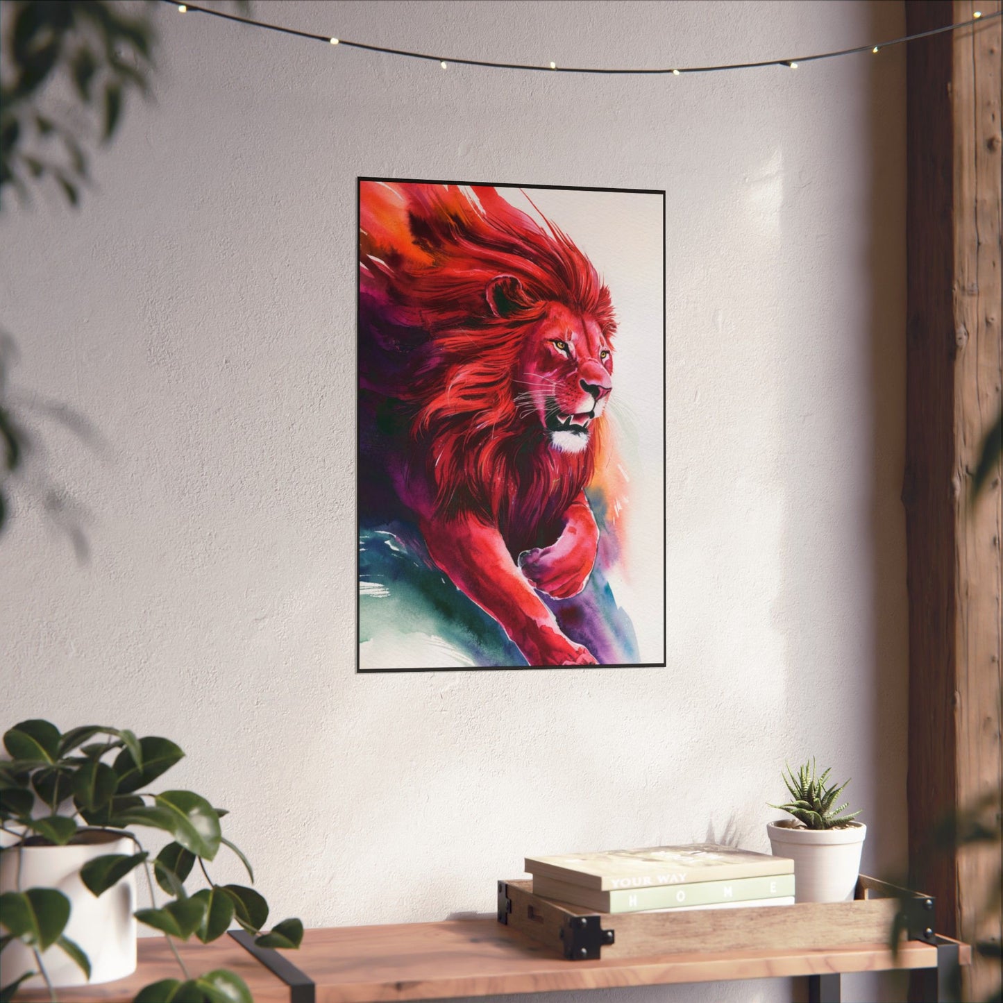 Colorful lion Matte Vertical Posters