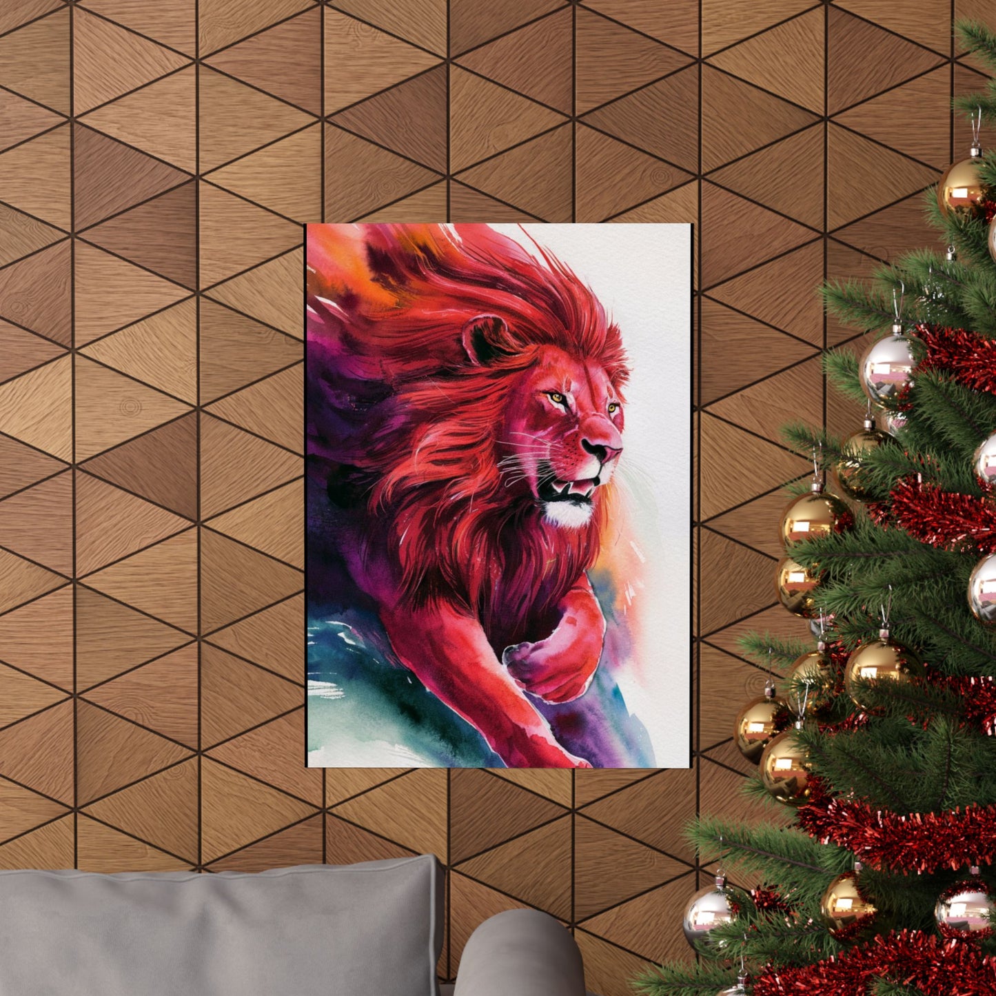 Colorful lion Matte Vertical Posters