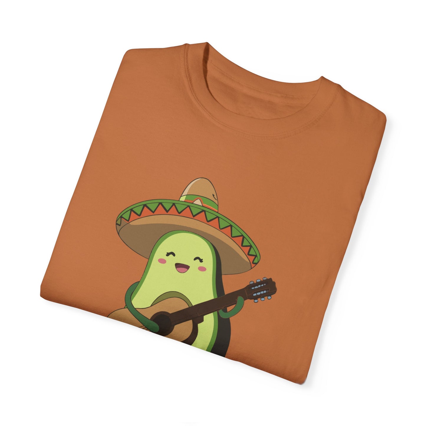 Funny Avocado Playing The Guitar Rock Band Music Unisex Garment-Dyed T-shirt