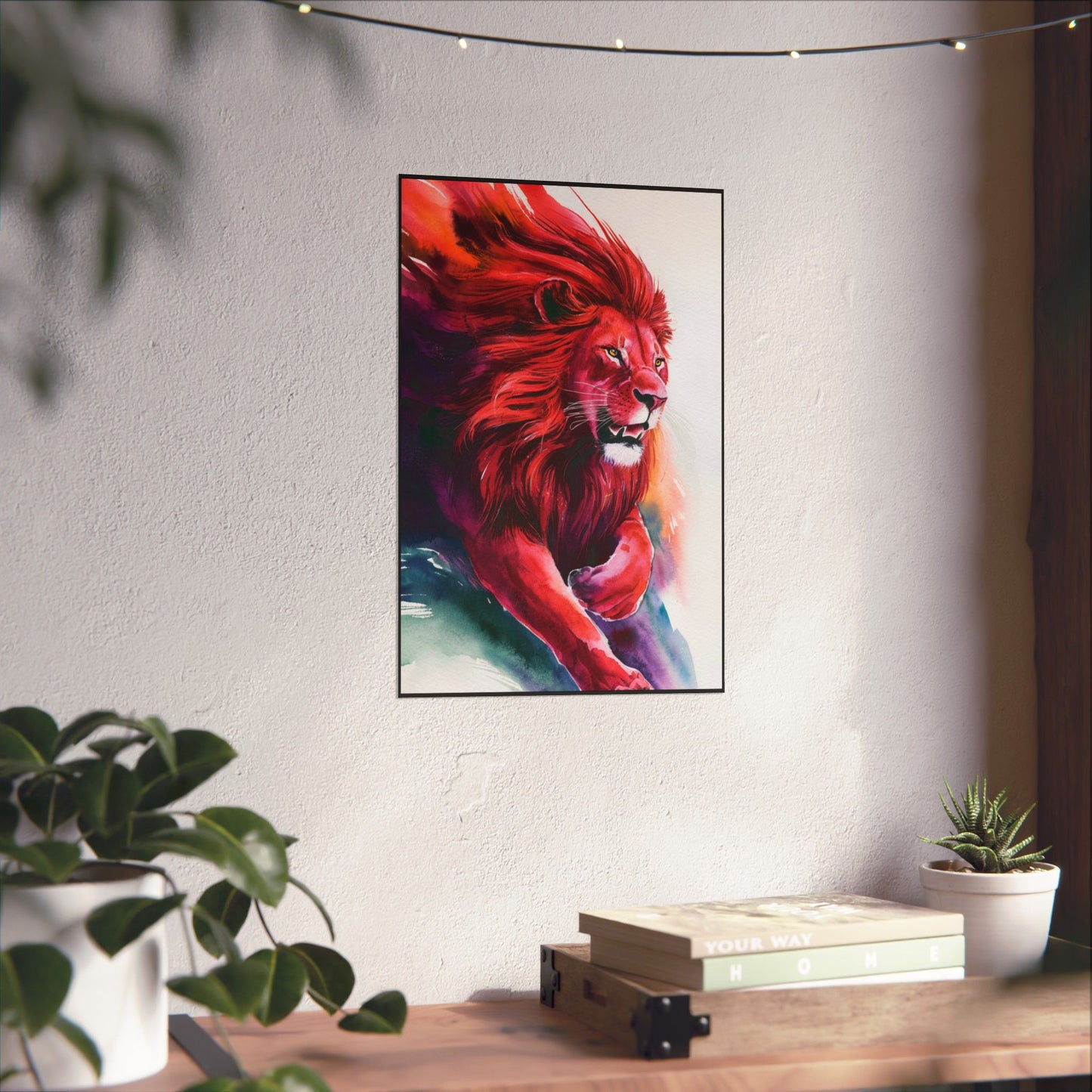 Colorful lion Matte Vertical Posters