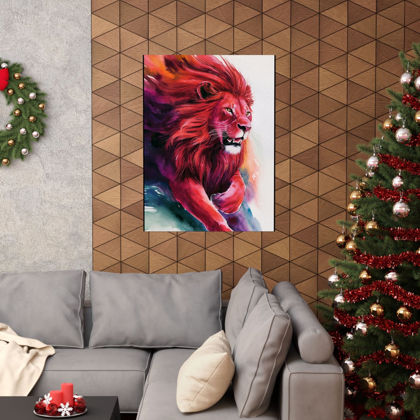 Colorful lion Matte Vertical Posters