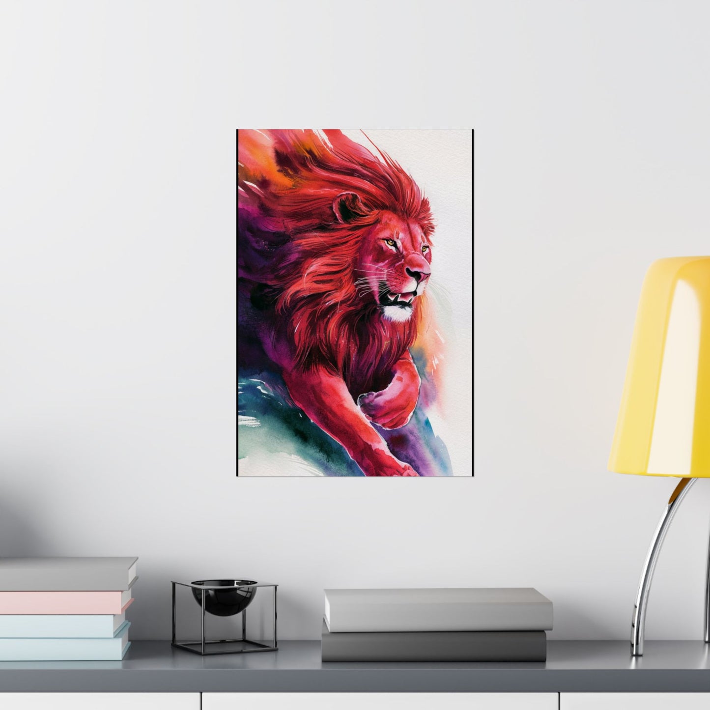 Colorful lion Matte Vertical Posters