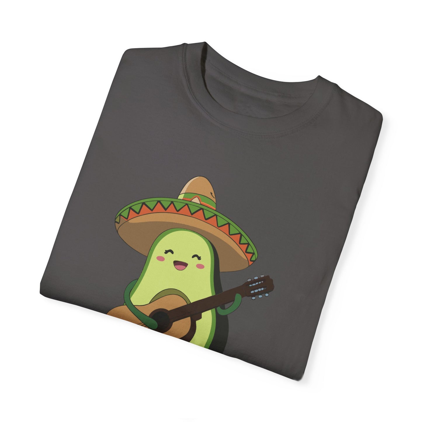 Funny Avocado Playing The Guitar Rock Band Music Unisex Garment-Dyed T-shirt