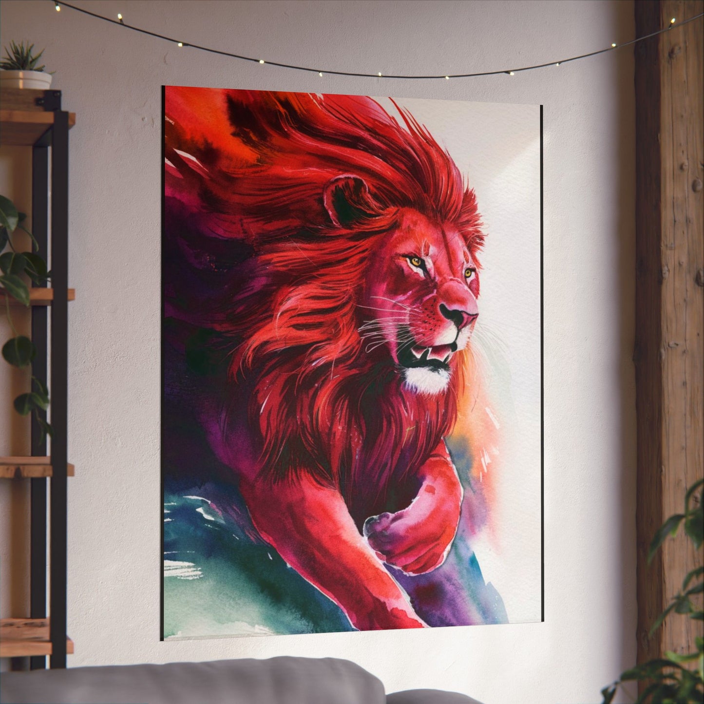 Colorful lion Matte Vertical Posters