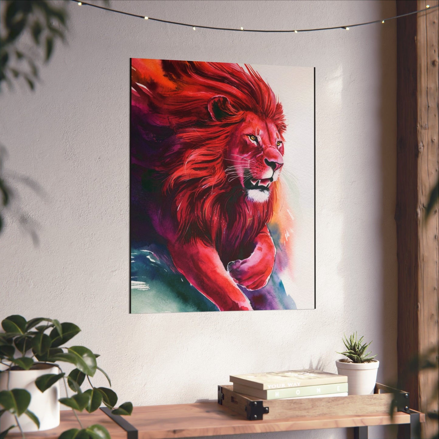 Colorful lion Matte Vertical Posters