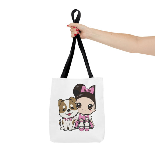 a cute smiling dog Tote Bag (AOP)