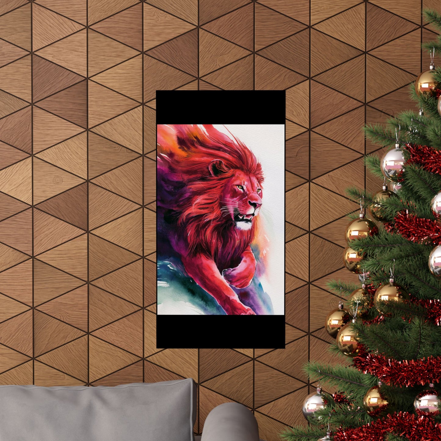 Colorful lion Matte Vertical Posters