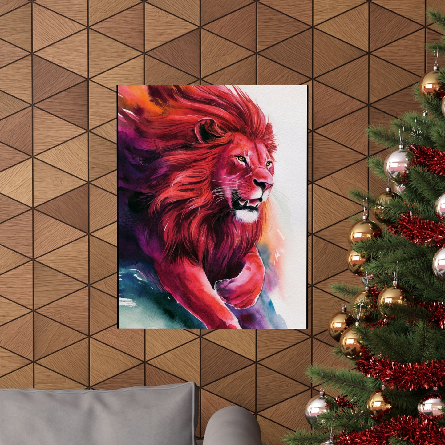 Colorful lion Matte Vertical Posters