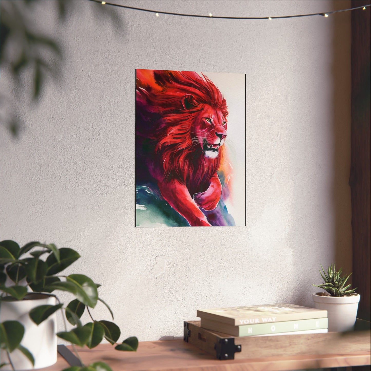 Colorful lion Matte Vertical Posters