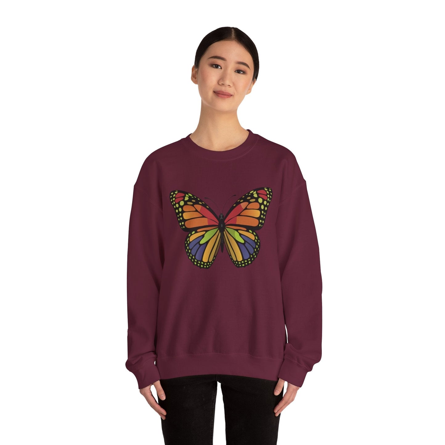 Cute Butterfly Colorfull Unisex Heavy Blend™ Crewneck Sweatshirt