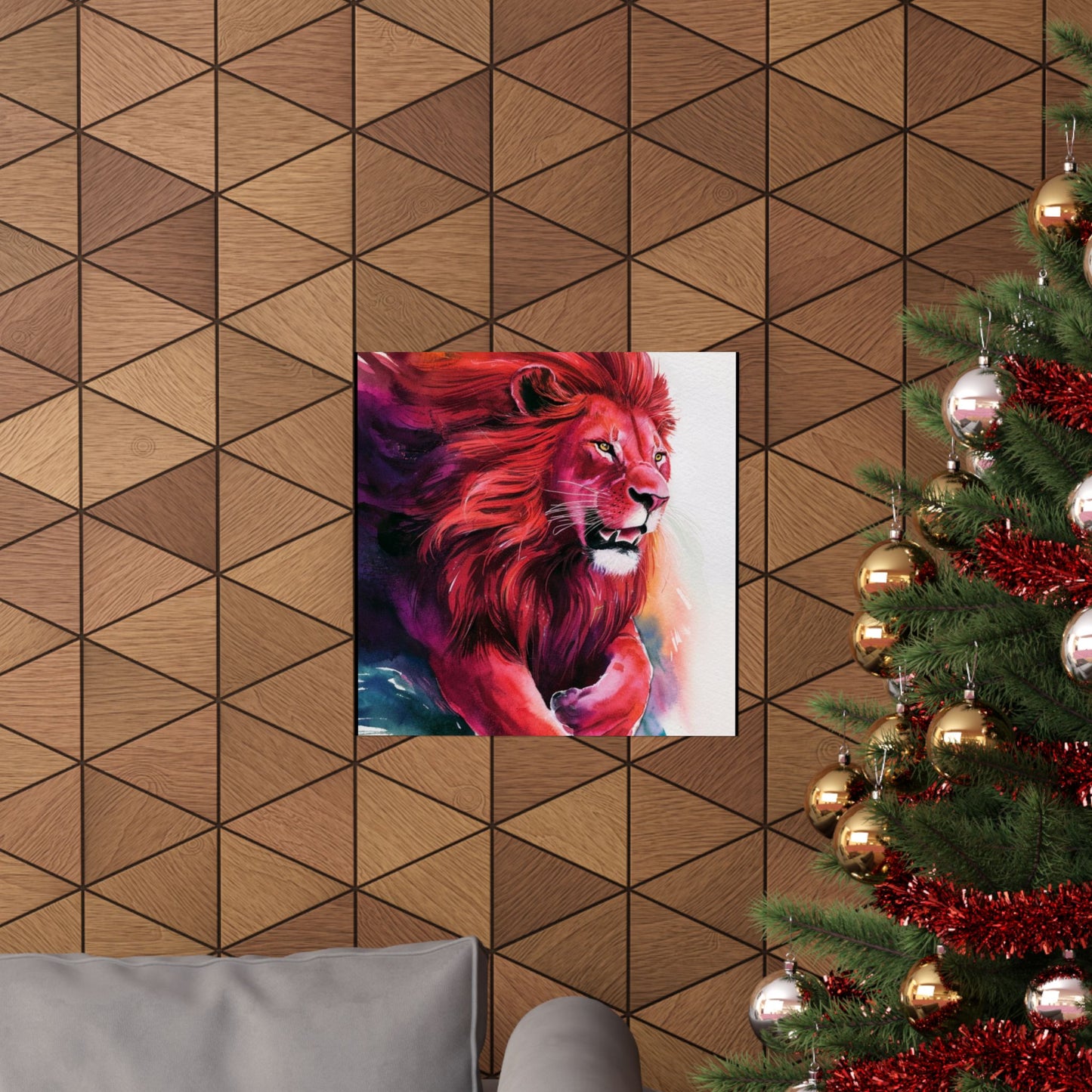 Colorful lion Matte Vertical Posters